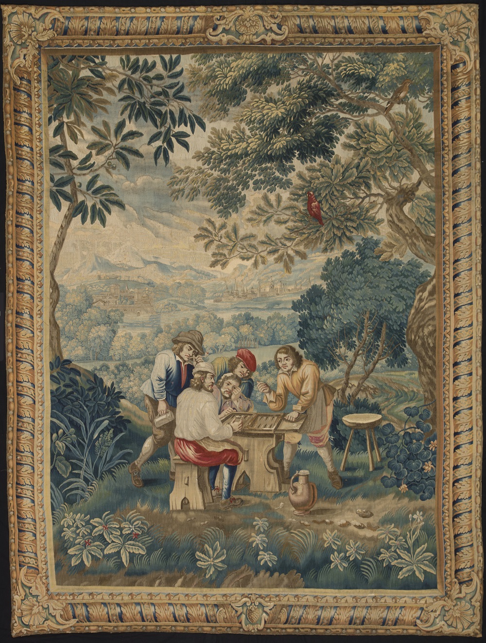 Галерея De Wit Fine Tapestries на BRAFA 2016, шпалера «Игроки в нарды», ок 1720 г.