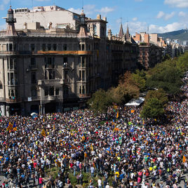Уличные протесты в Каталонии